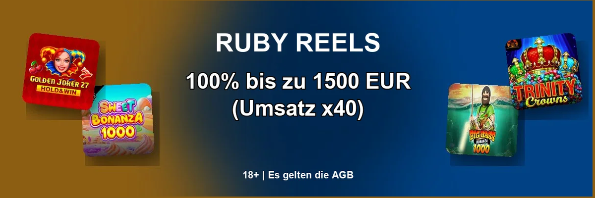 Ruby Reels Willkommensangebot